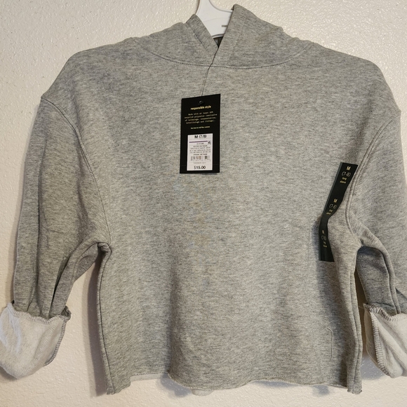 Responsible Style Girls Cropped Hoody - Heather Grey -Size - Medium 7/8 - NWT - Picture 1 of 3